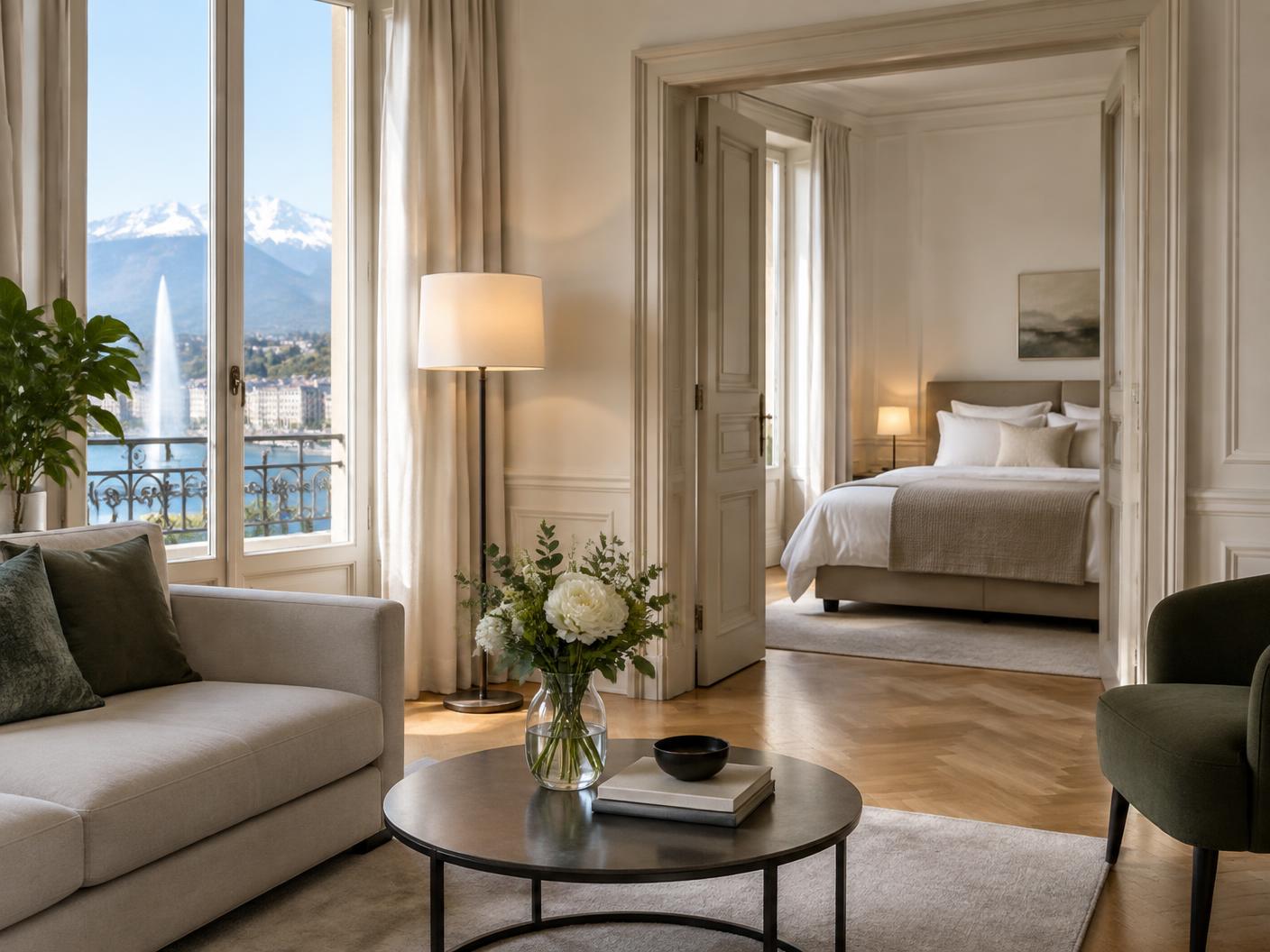 Appartement préparé entre deux locations courte durée à Genève